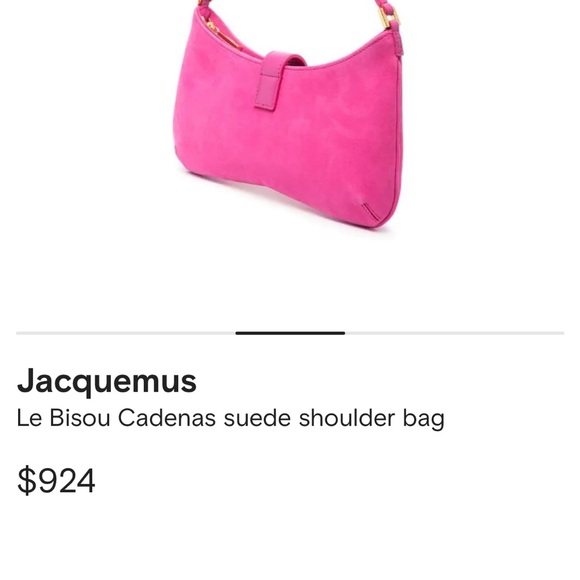 Jacquemus Le Bisou pink suede shoulder bag (never worn, tags on, packaging) - Picture 4 of 6